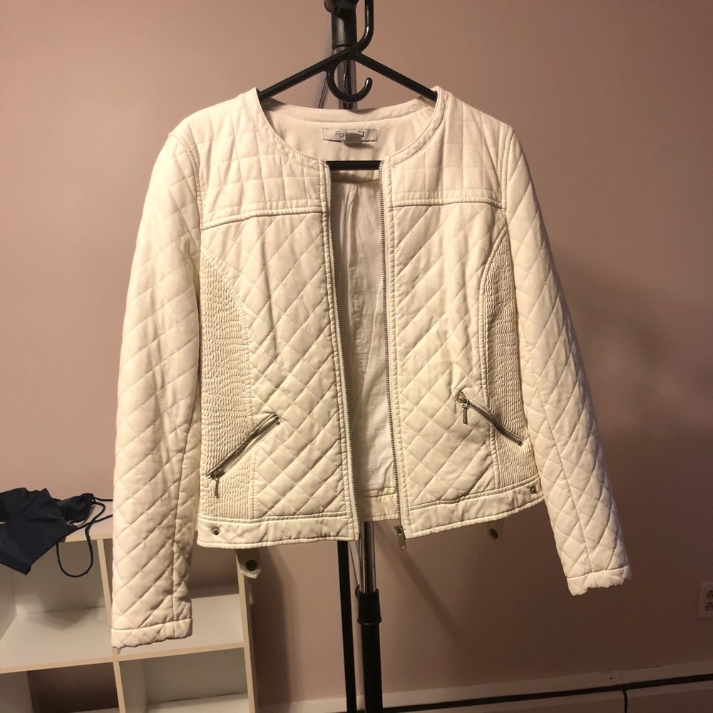 White leather jacket